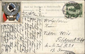 Fantasy Knights Slay Multi-Headed Dragon Flags - Propaganda EZEL Postcard