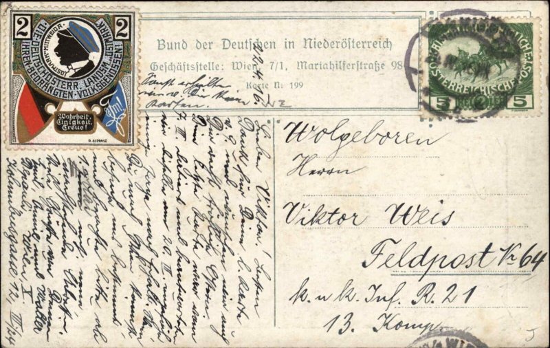 Fantasy Knights Slay Multi-Headed Dragon Flags - Propaganda EZEL Postcard