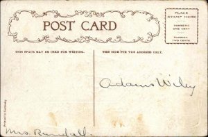 Christmas Santa Claus Beige Brown Suit Children Embossed c1900s-20s Postcard