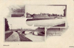 INDIANAPOLIS NEWS POST CARD BANDSTAND MERIDIAN BRIDGE