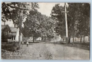 Rockford Michigan MI Postcard North Main Street Residence Section 1910 Antique