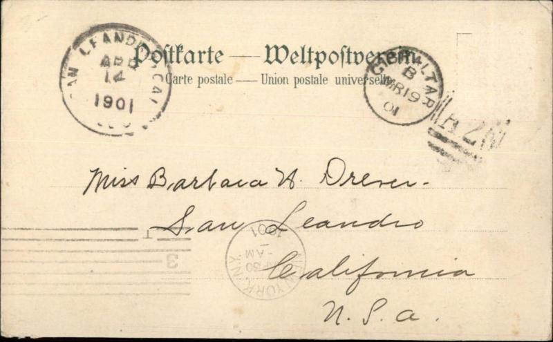 Nordd Lloyd Bremen Steamship Hohenzollern 1901 Menu Topper? Postcard