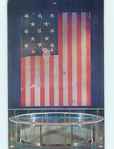 Chrome PATRIOTIC - POSTCARD OF ORIGINAL USA FLAG Washington DC AG1095