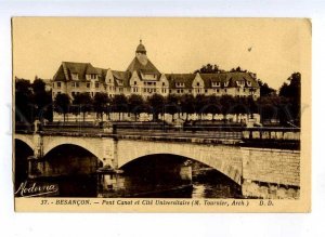 191127 FRANCE BESANCON Pont Canot Vintage postcard