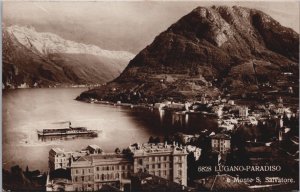 Switzerland Paradiso Lugano Vintage Postcard C196