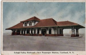 12565 Lehigh Valley Railroad - New Passenger Station, Cortland New York 1911