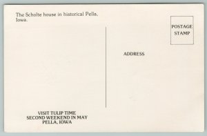 Pella Iowa~Scholte House~Vintage Postcard