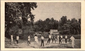 Volleyball at the Bingham 4-H Camp Willisburg KY Vintage Postcard T39