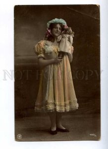 188129 Actress Woman w/ DOLL Toy Vintage PHOTO postcard