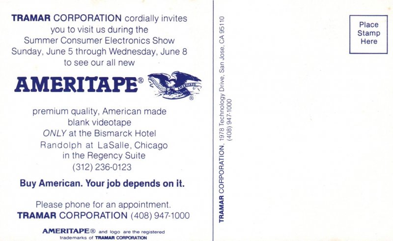 Ameritape ,Chicago,IL Advertising BIN