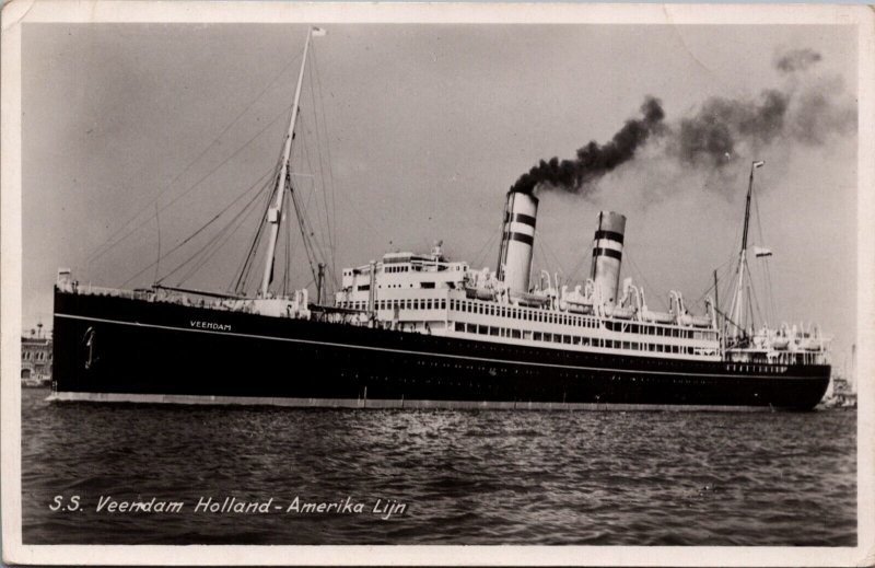 SS Veendam Holland America Line Ship Vintage RPPC 09.93