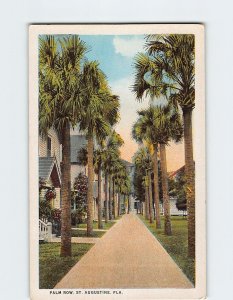 Postcard Palm Row St. Augustine Florida USA