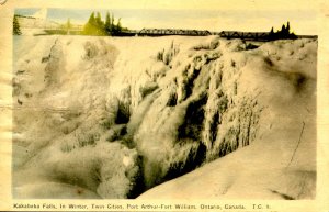 Canada - ON, Port Arthur. Fort William. Kakabeka Falls in Winter