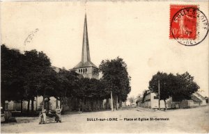 CPA SULLY-sur-LOIRE Place et Eglise Saint-Germain (1291196)