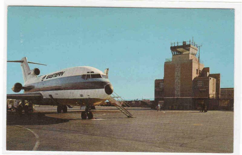 Eastern Airlines 727 Plane Weir Cook Airport Indianapolis Indiana postcard