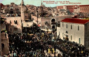 Israel Bethlehem Scene On Christmas Day 1909