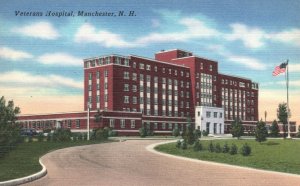 Vintage Postcard Veterans Hospital Manchester New Hampshire Amoskeag News Pub.