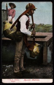 Mexico Vintage Postcard Mexican Water carrier  Aguador Mexicano