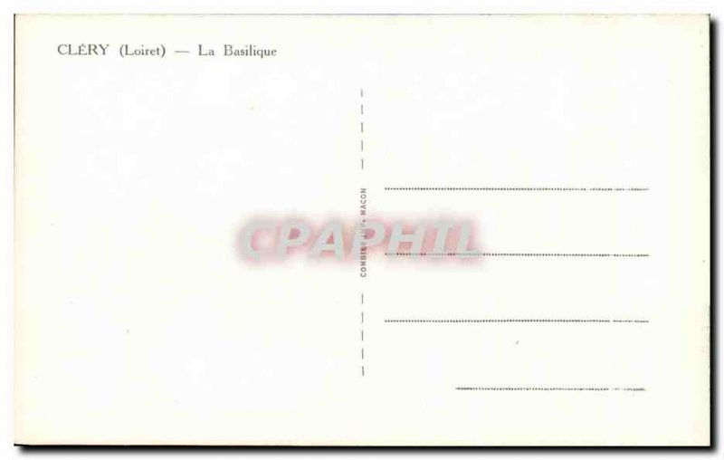 Old Postcard Basilica Clery