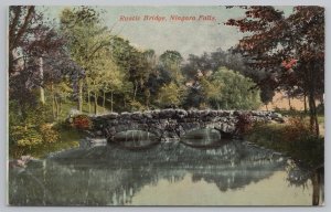 A Beautiful Reflection On Water Of The Rustic Bridge @ Niagara Falls~Vintage PC