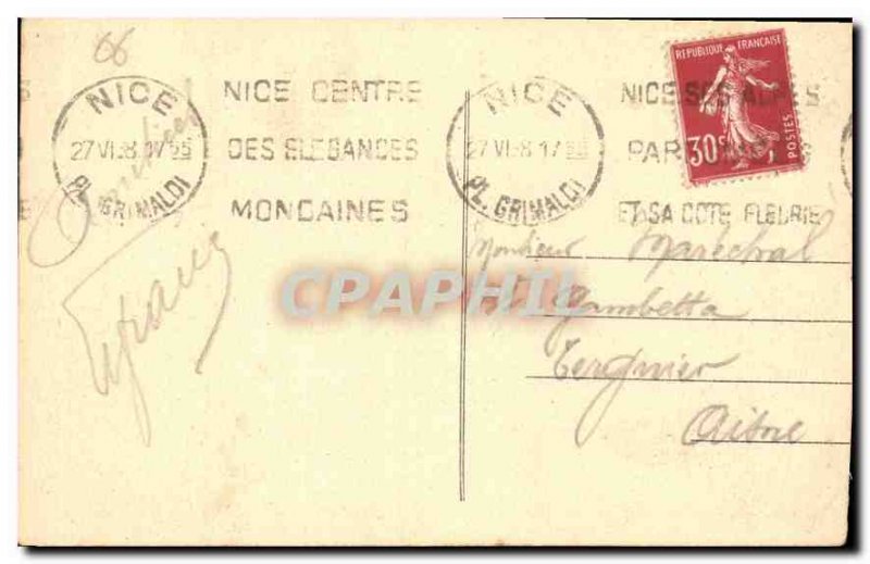 Postcard Nice Old Port and Mont Boron