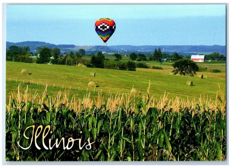 c1960 Jo Daviess County Hot Air Balloon Floats County Galena Illinois Postcard