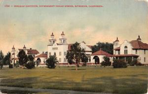 Riverside California Gov Indian School Sherman Institute Antique Postcard K19265 