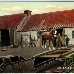 c1910s Gilmerton, Edinburgh The Smiddy Postcard Implements Post Office A121