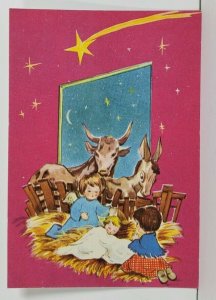 Christmas Darling Nativity Scene Vintage Postcard P2