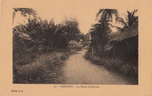 Benin Dahomey the road to Adjohon postcard