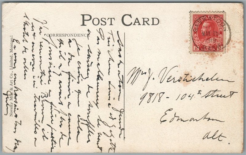 CANADA SASKATOON SECOND AVENUE ANTIQUE POSTCARD