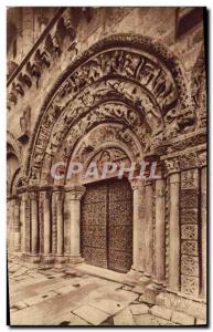 Old Postcard Civray Splendid L & # 39Eglise Romane Portail St Nicolas