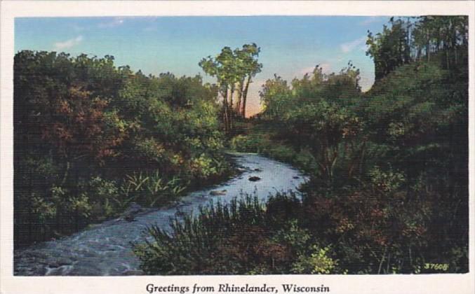 Wisconsin Greetings From Rhinelander