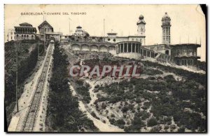 Old Postcard Barcelona Cumbre del Tibidabo