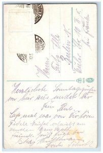 c1910's Gruss Aus Dem Restaurant Moon View Hirschburg Germany Antique Postcard