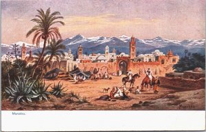 Morocco Artist Signed Vintage Postcard 02.99