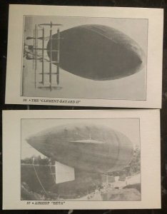 Scarce 12 Originals Mint British Dirigibles Airships RPPC Zeppelin Postcard Lot