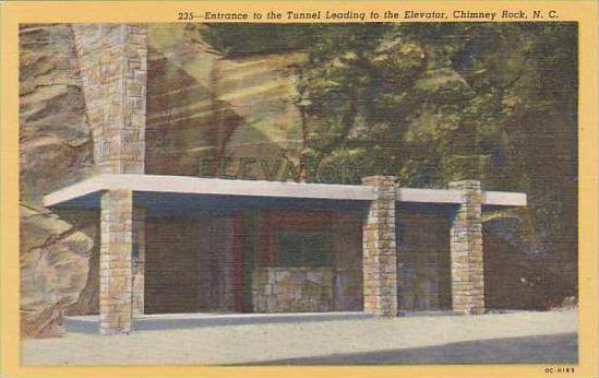 North Carolina Chimney Rock Entrance To The Tunnel Leading To The Elevator