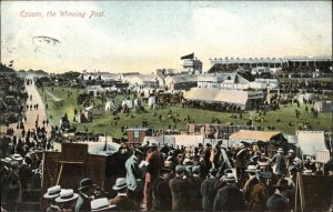 Epsom Surrey Winning Post Race Track England c1905 Postcard