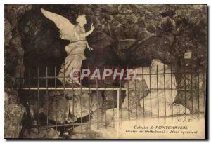 Calvary of Pontchateau Old Postcard Cave of Gethsemane Jesus dying