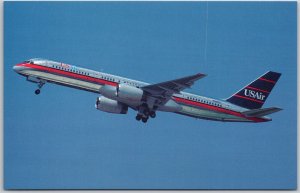 Airplane US Air Boeing B-757-225 N601AU MSN 22193/4 Tampa Int'l Airport Postcard