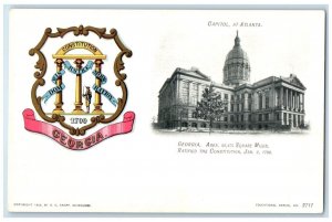c1905 Square Miles Ratified Constitution Area Capitol Atlanta Georgia Postcard