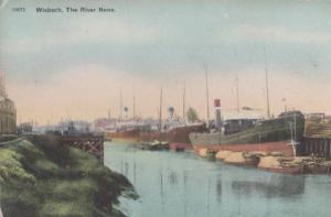 Wisbech River Nene Cambridge Antique Shipping Postcard