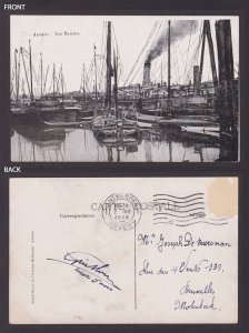 BELGIUM, Vintage postcard, Antwerp, Les Bassins (The ponds)