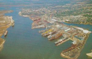 Mississippi Pascagoula Aerial View Showing Ingalls Shipyard