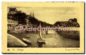Old Postcard Quimper the banks of the Odet
