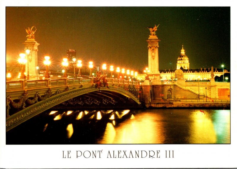 France Paris Le Pont Alexandre III At Night