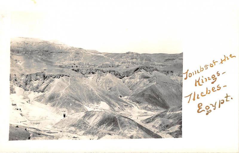 Tombs of The Kings Thebes Egypt Real Photo RPPC Postcard