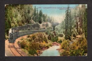 CA Pacific Raiload Train Railway Shasta Springs California Calif Postcard RR PC