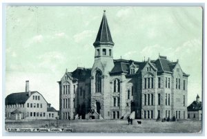 1909 University Wyoming Exterior View Building Laramie Wyoming Vintage Postcard